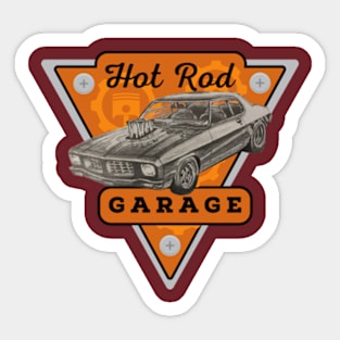 hot rod garage Sticker